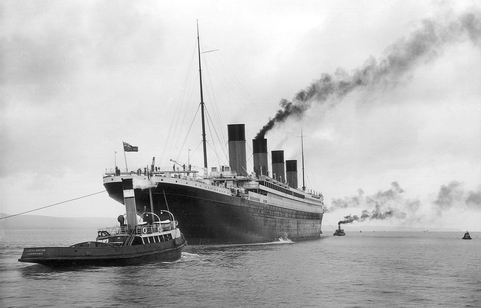 RMS Titanic verlässt den Hafen von Belfast mit Ziel Southampton 1912 https://en.wikipedia.org/wiki/RMS_Titanic