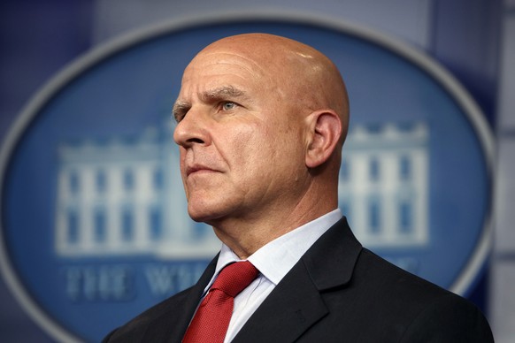 FILE - In this July 31, 2017, file photo, national security adviser H.R. McMaster listens during the daily press briefing at the White House in Washington. A long-simmering dispute between two top Whi ...