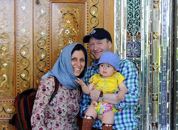 epa09058893 (FILE) - An undated handout photo made available by the Free Nazanin Campaign showing British-Iranian woman Nazanin Zaghari-Ratcliffe (L) with her husband Richard Ratcliffe and daughter Ga ...