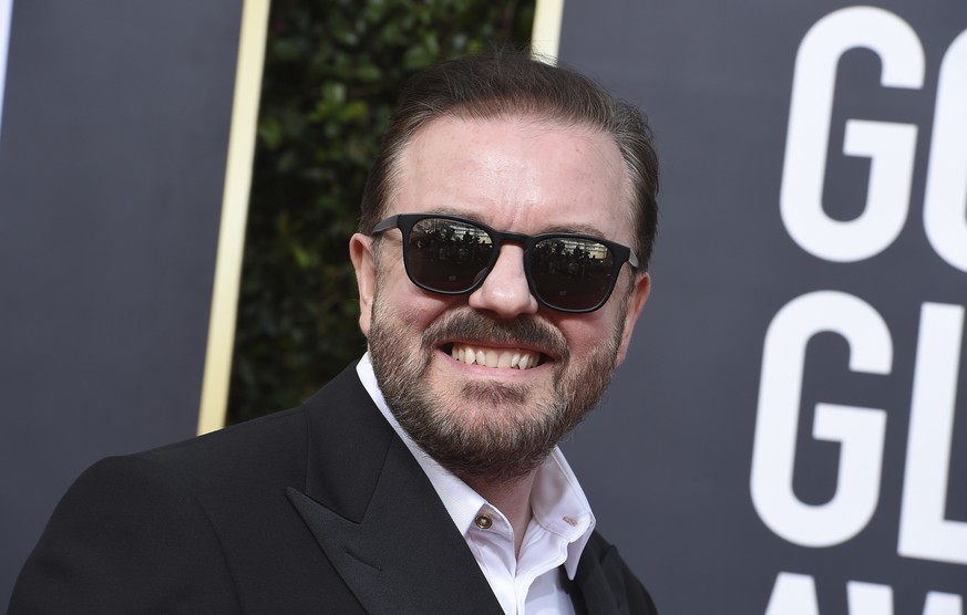 Ricky Gervais arrives at the 77th annual Golden Globe Awards at the Beverly Hilton Hotel on Sunday, Jan. 5, 2020, in Beverly Hills, Calif. (Photo by Jordan Strauss/Invision/AP)
Ricky Gervais