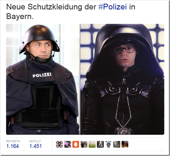 Ein Hauch von Darth Vader für die Polizei in Bayern.&nbsp;Mehr Infos.