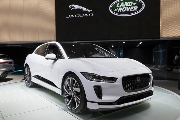 The New Jaguar I-PACE is presented during the press day at the 88th Geneva International Motor Show in Geneva, Switzerland, Tuesday, March 6, 2018. The Motor Show will open its gates to the public fro ...