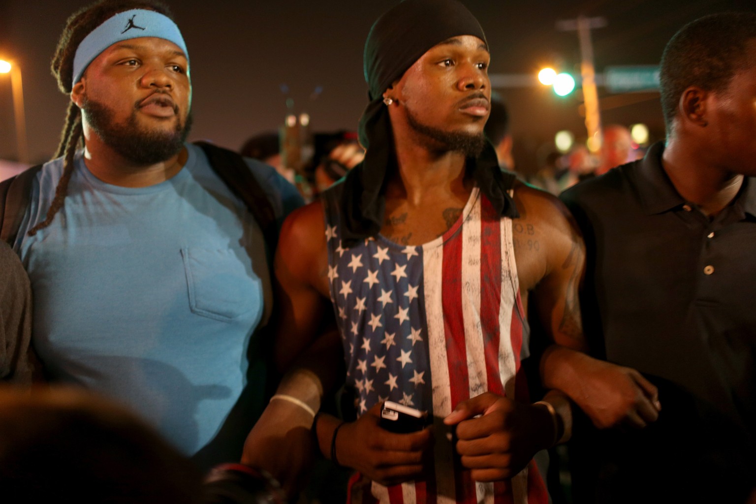 Schwarze demonstrieren in Ferguson.