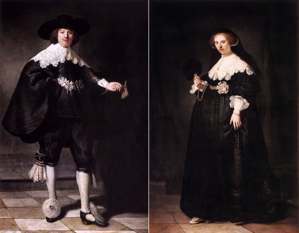 Teure Rembrandt-Porträts eines wohlhabenden Brautpaars aus dem 17. Jahrhundert: Marten Soolmans und Oopjen Coppit.&nbsp;