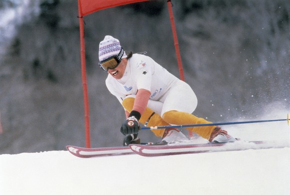 Andreas Wenzel, Fuerstentum Liechtenstein, faehrt im Riesenslalom der Olympischen Winterspiele am 19. Februar 1980 in Lake Placid der Silbermedaille entgegen. (KEYSTONE/EPU/Str)