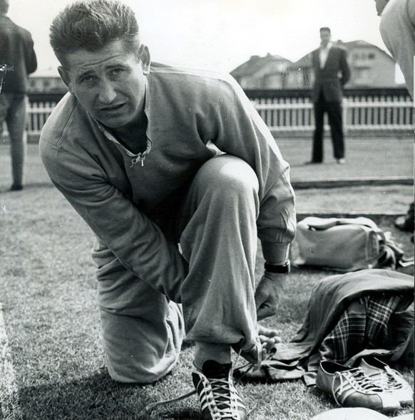 Helmut Rahn während der Weltmeisterschaft 1958 in Schweden.