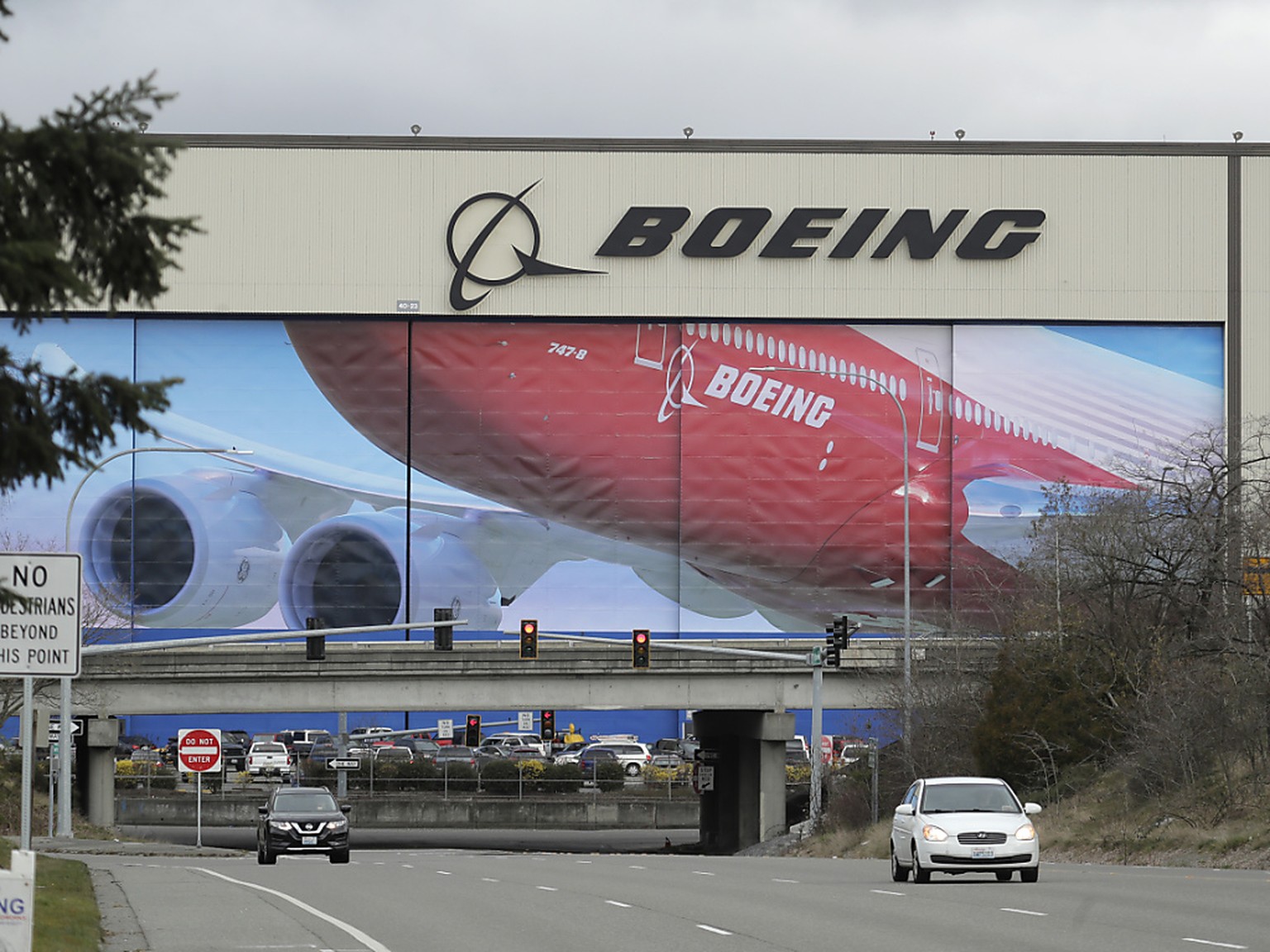 Fabrik des US-Flugzeugherstellers Boeing in Everett nördlich von Seattle. (Archivbild)